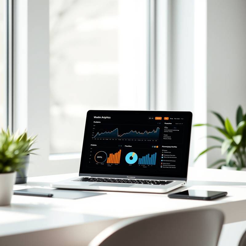 Laptop with website analytics displayed